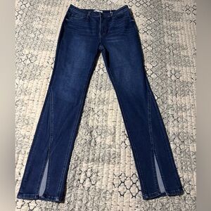 Flying Monkey Black Label High Rise Slim Straight Split Hem Jean Size 32 NWT